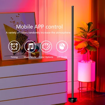 DIY Подставка RGB LED Mood Light RGB LED Торшер для Гостиной с Регулируемой Яркостью для Спальни Домашний Декор Внутреннее Освещение 141 см Высоко