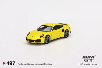 MINIGT 1: 64 Porsche 911 Turbo S Racing Желтый MGT00497-CH