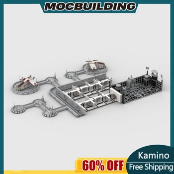 MOC Строительные блоки Star Movie Серия Kamino Технологические кирпичи Вид на городскую улицу, модель 