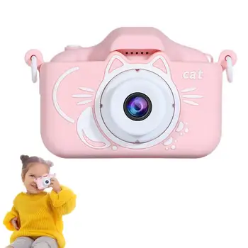 Детская Камера Цифровая Двойная Камера HD 1080P Мультфильм Кошка Видеокамера Игрушки Мини-Камера Детский Подарок На День Рождения Детская Камера Игрушки