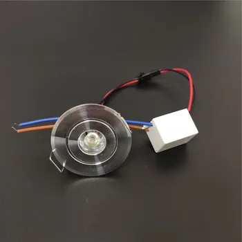 светодиодный мини-прожектор Диаметром 52 мм, 1 Вт, 3 Вт, точечный светильник с регулируемой яркостью, встраиваемые светильники ac85-265v, потолочный светильник, алюминий, 200 шт./лот